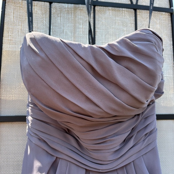 Grey Strapless Cocktail Dress with built in bra - Picture 2 of 3